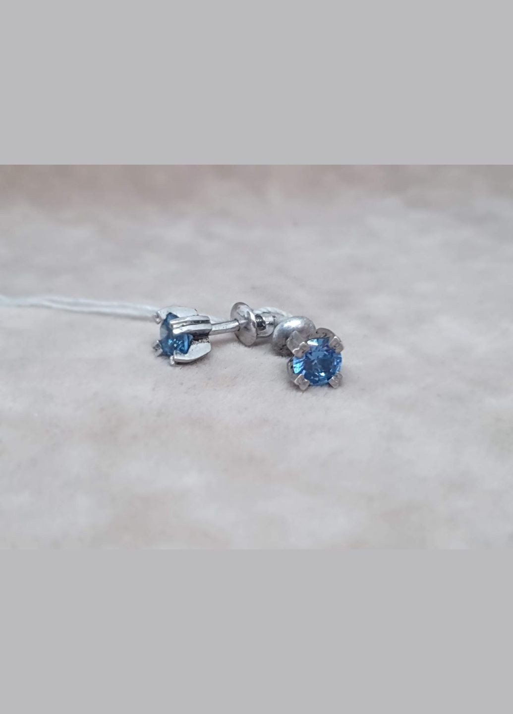 Серебряные серьги Лего с кварцем. 2118/9Р-QLB AGNI (327416514)