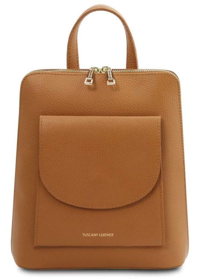 Рюкзак жіночий шкіряний 6 л міський маленький Tuscany Рудий 39825 Tuscany Leather (355884792)