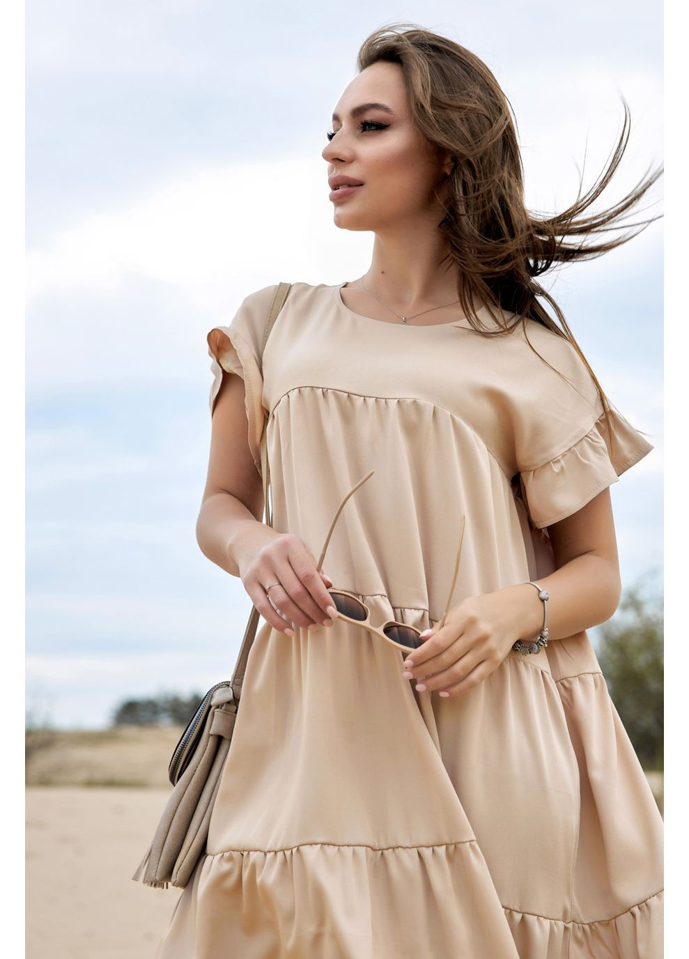 Кофейное платье 1358.4153 Seventeen