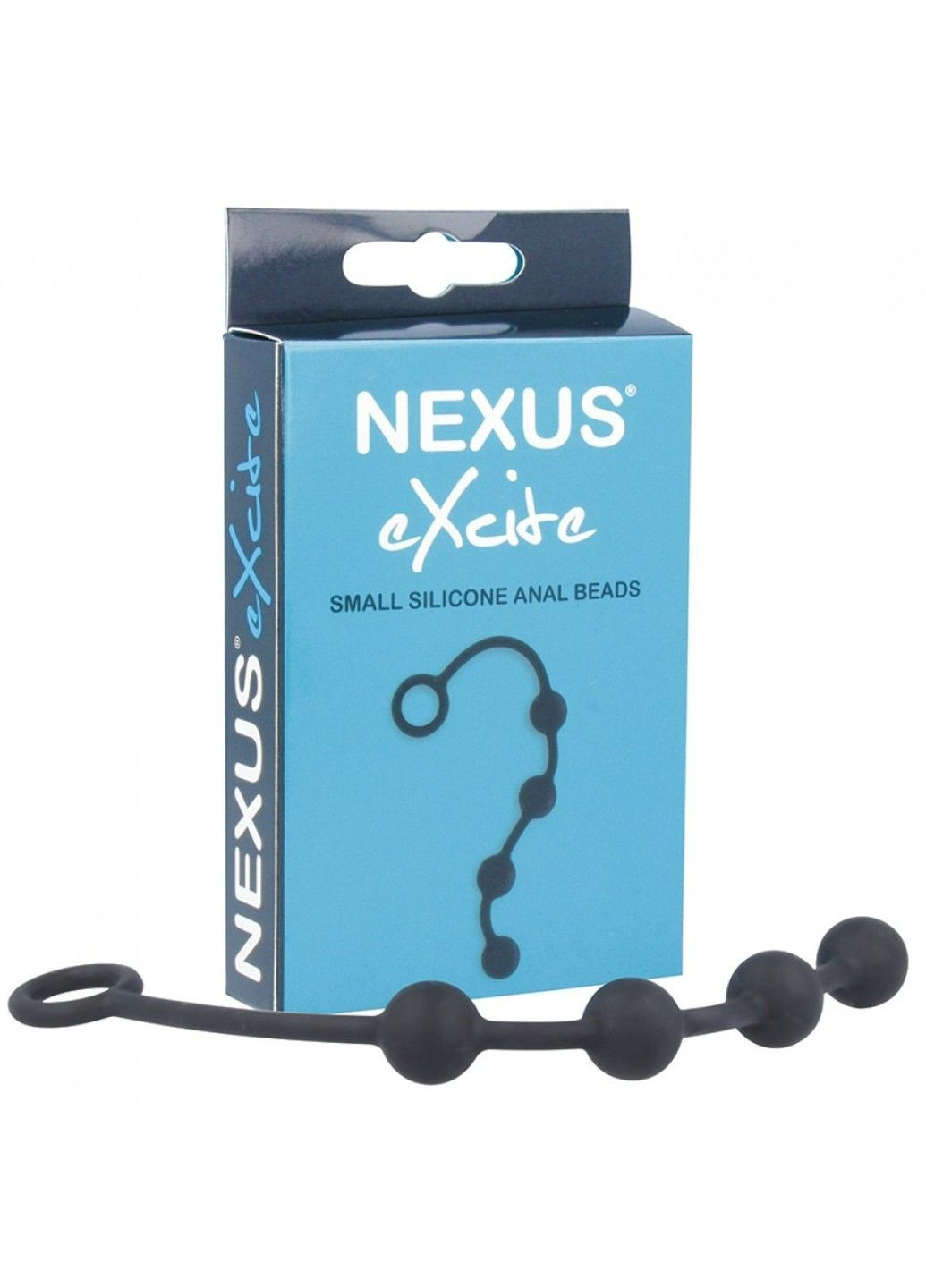 Анальная цепочка Excite, силиконовые, 24 см х 2 см, черные Nexus (289783521)