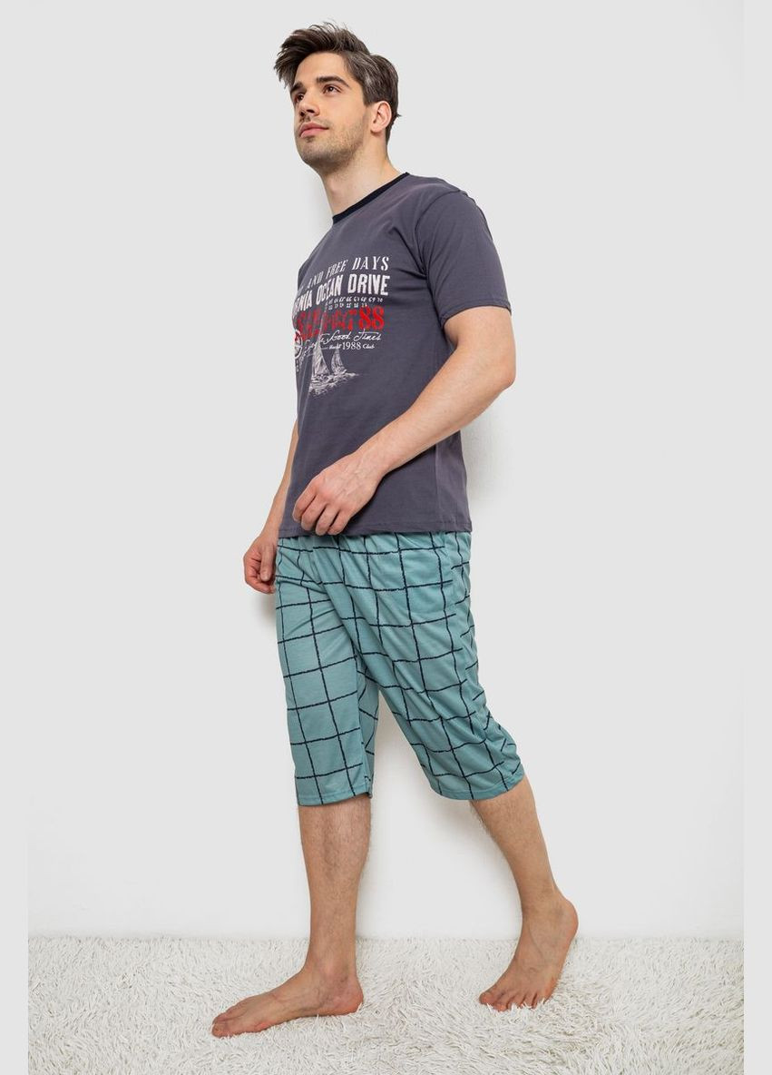 Піжама чоловіча з принтом, колір сірий, 243R2011 Sude (348360156)