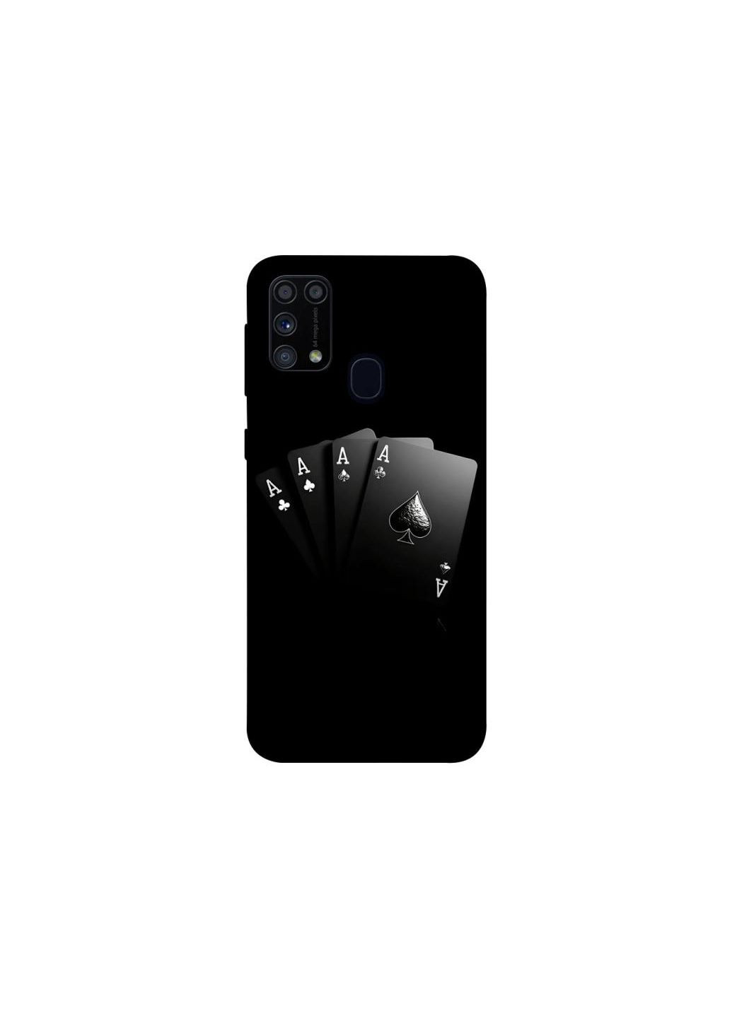 Чохол на Samsung Galaxy M31 Black Cards Frontalka (354648924)
