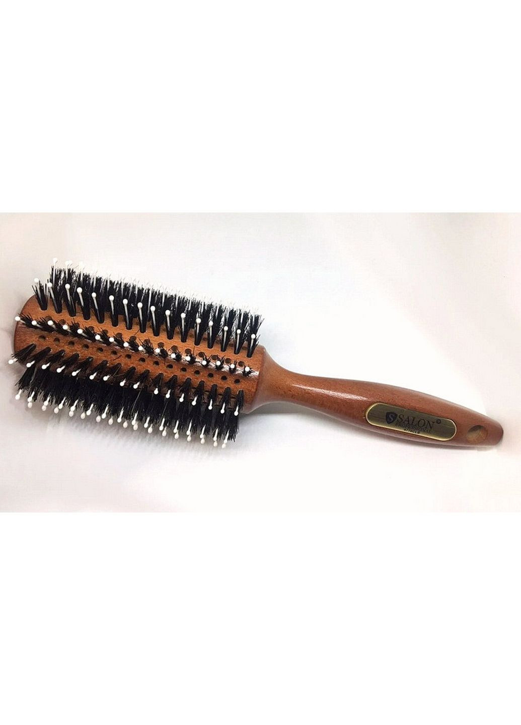 Деревянная щётка-брашинг для волос круглая 4776 clb No Brand (282592696)