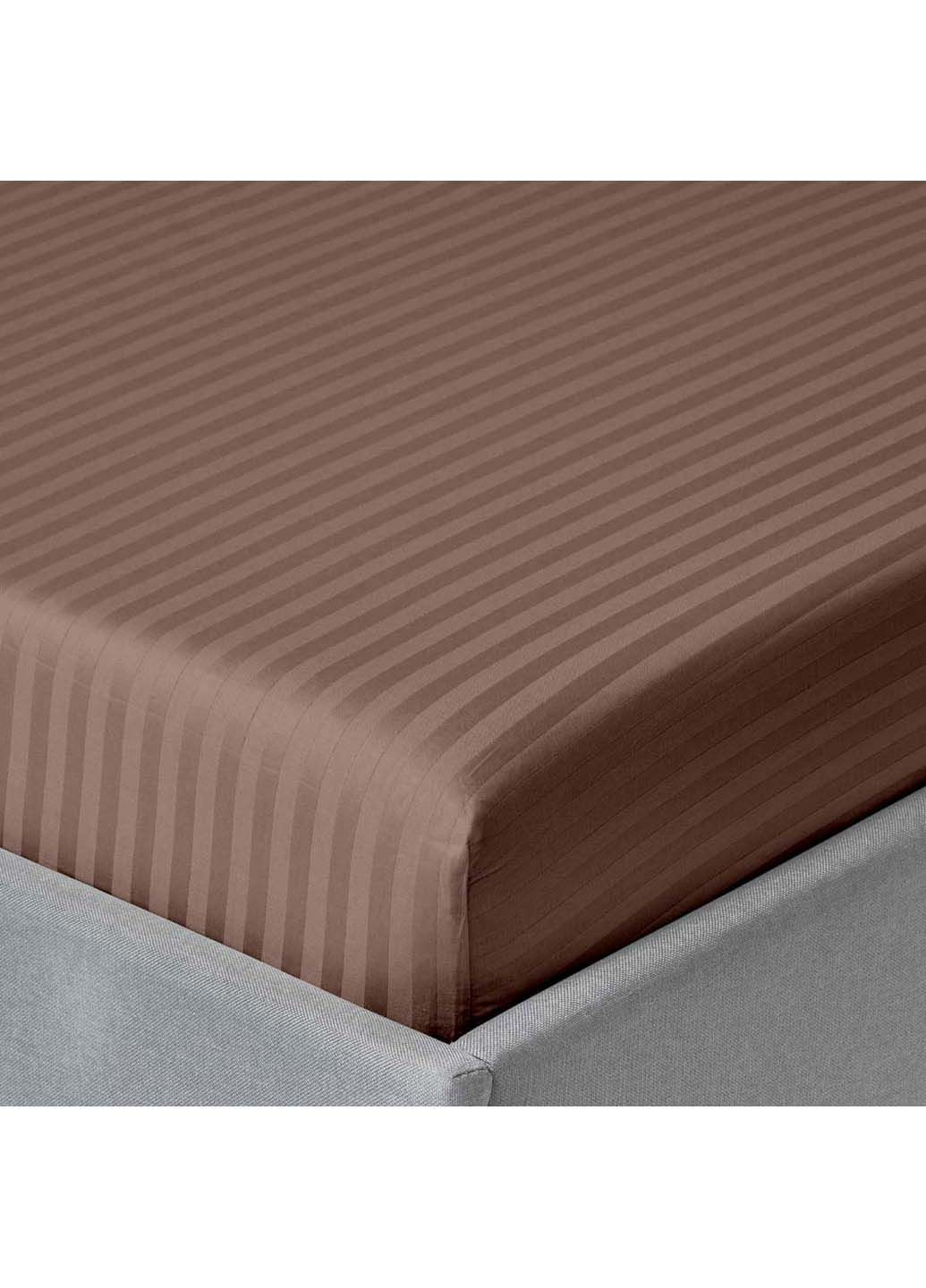 Подростковая постель сатин с простыней на резинке LATTE 160х220 см Cosas (307477210)