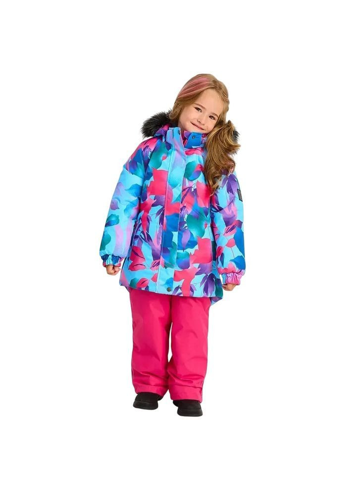 Фуксиновая комплект зимний renely 3: куртка + штаны, р.116, голубой/фуксия () Huppa 41850330-44606-116