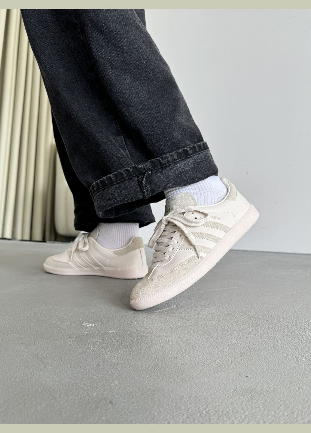 Кросівки жіночі і чоловічі Adidas Samba beige | Адідас Самба бежеві No Brand бежеві демісезони (316231460)