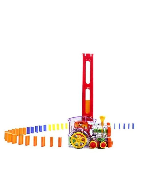 Розвиваюча іграшка паровозик доміно DOMINO Happy Truck 60 деталей No Brand (360648082)
