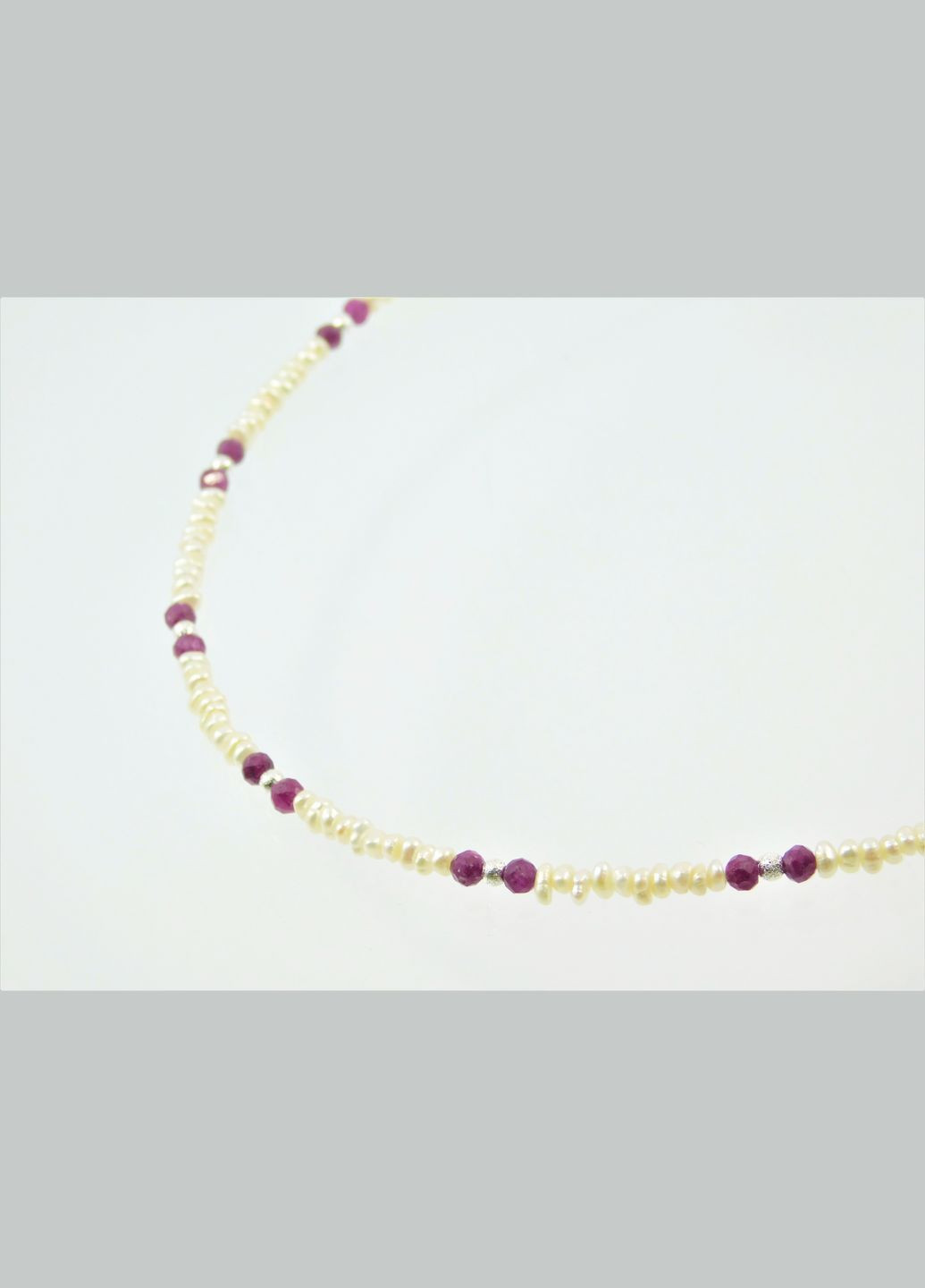 Эксклюзивное ожерелье "Ясмина" Жемчуг Рубин грань Fursa fashion (331022385)