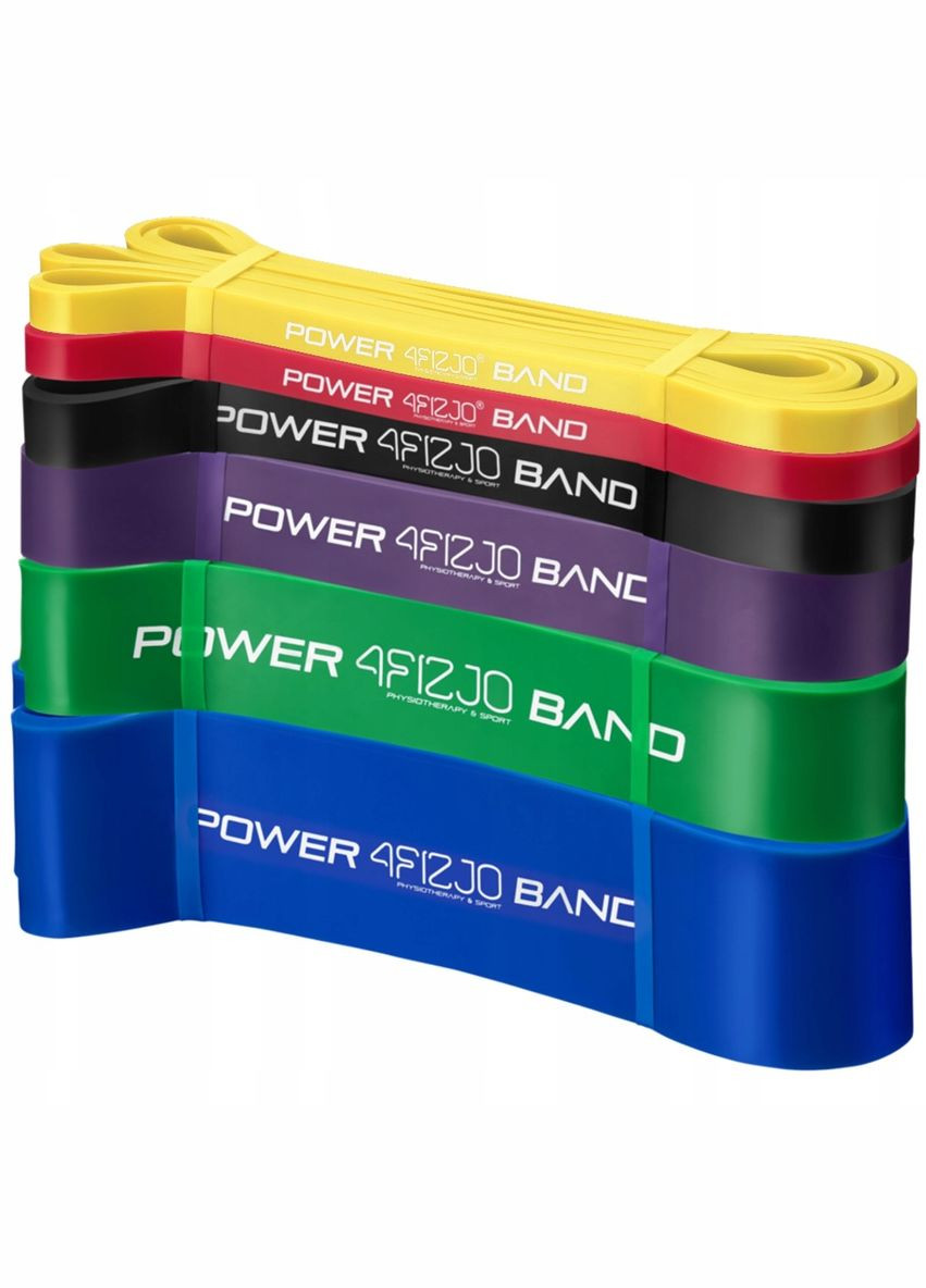 Еспандерпетля Power Band 2-46 кг (резина для фітнесу і спорту) набір 6 шт 4FIZJO 4fj0064 (275653838)