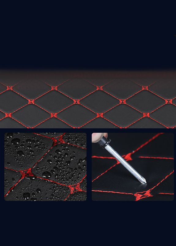 Автомобильный органайзер XY0-52 Black-Red 40*31*29 см компактный на липучках с ручкой 9шт Lesko (352012744)