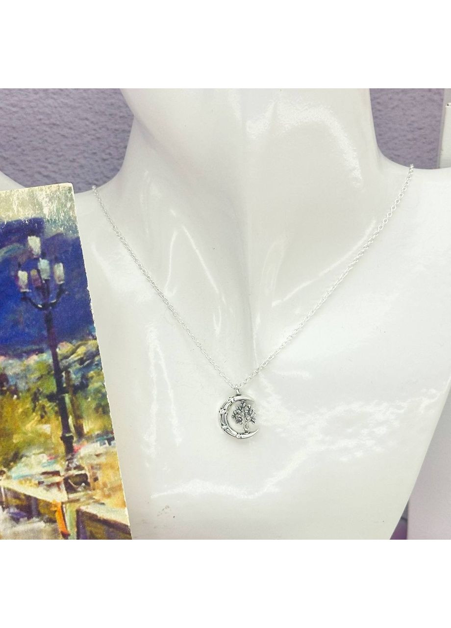 Серебряное ожерелье Пандора "Луна и вращающееся дерево жизни" 392992C01 Kabluchka (355462838)