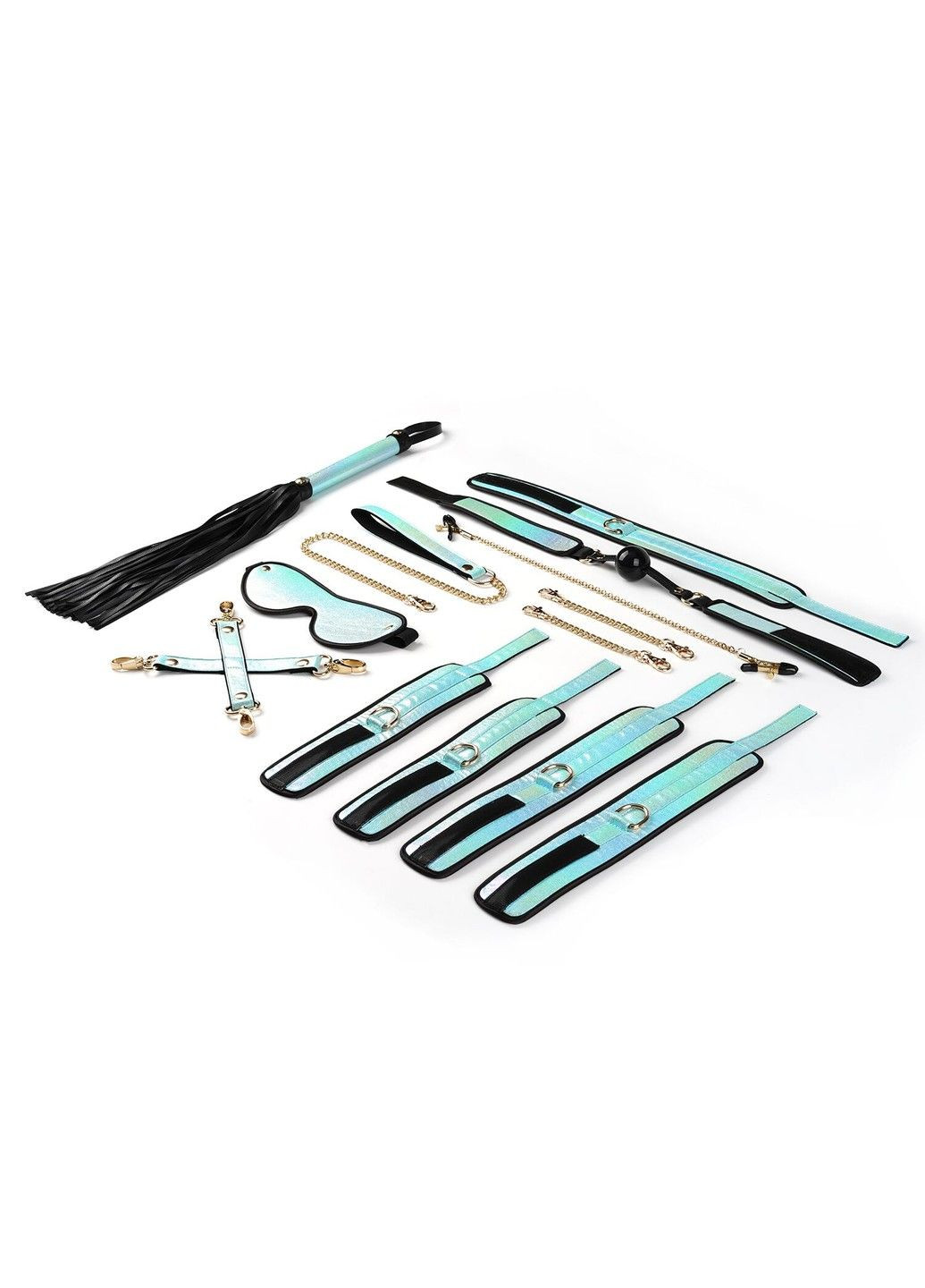 БДСМ набір Vivid Sky 8 Pieces Set 8 аксесуарів екошкіра на оксамитовій основі бондажний комплект Liebe Seele (302297781)