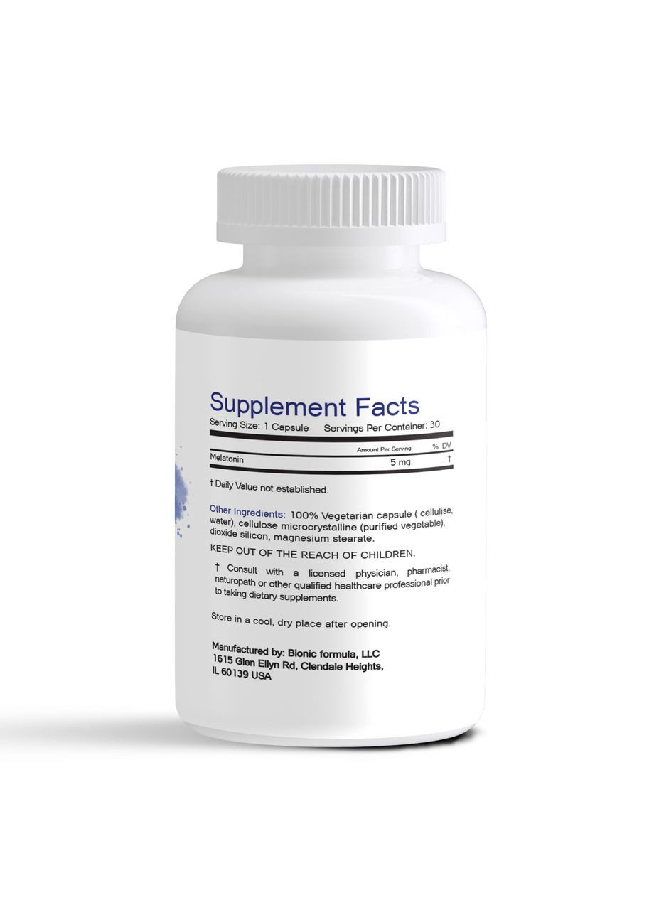 Мелатонин – 5 мг. для крепкого сна En`vie Lab 30 капсул Bionic Formula (369154340)