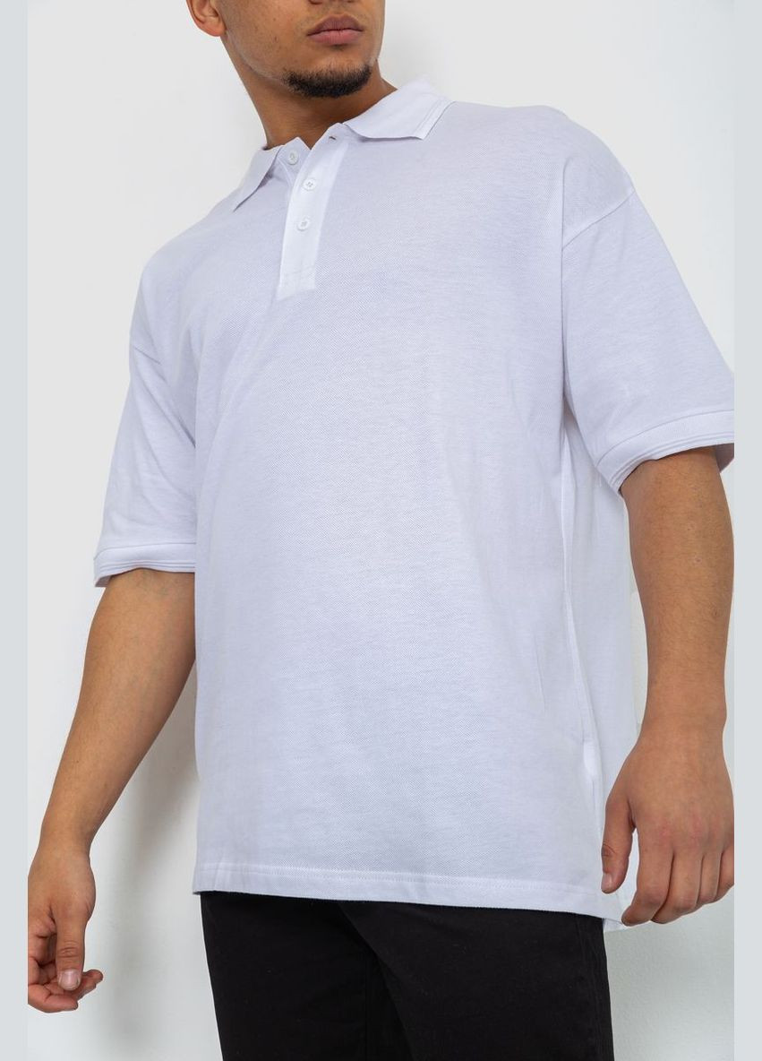 Біла поло чоловіче однотонне електрик розмір 4xl (sku_244r015) з коротким рукавом No Brand