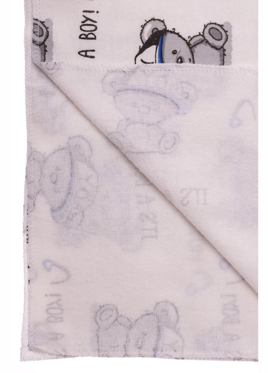 Пелюшка байка для хлопчика Тедді Boy біла (50334) BABYKROHA (298858714)