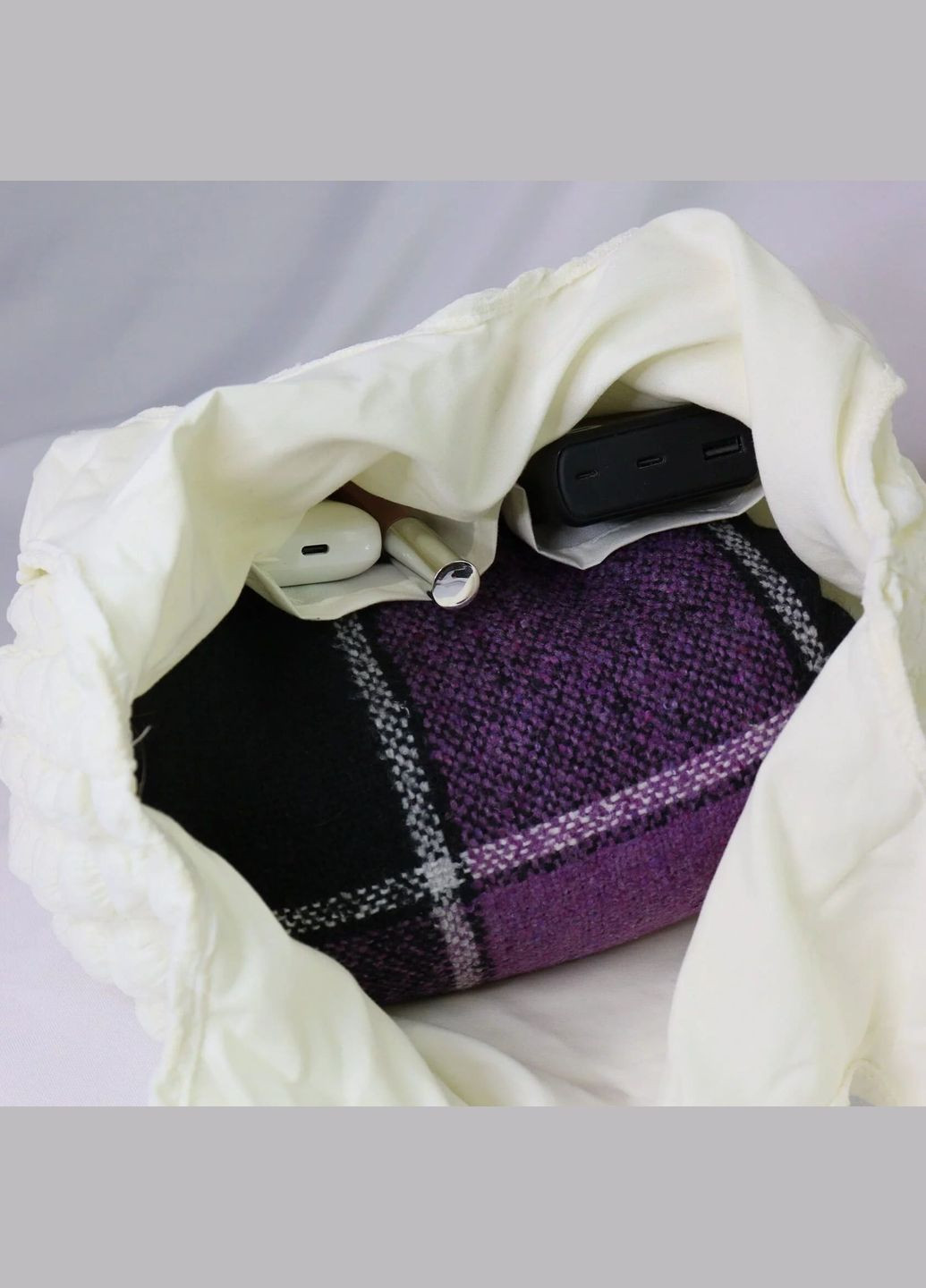 Сумка шопер лавандовый текстурный в кубик в стиле винтаж ретро объемная маршмелоу мягкая cozy casual coquette No Brand (306442737)