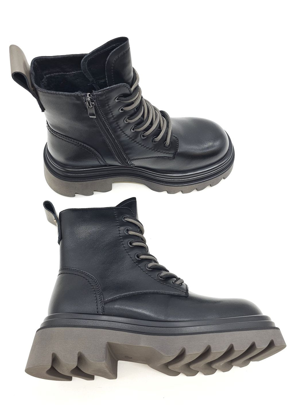 Осенние женские ботинки черные кожаные l-13-9 23 см (р) Lonza