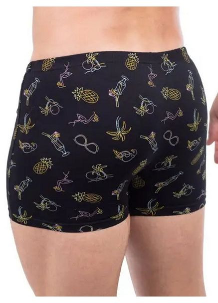Труси-шорти чоловічі боксери розмір 50 Літній Відпочинок чорні Tezavrator Боксери (361220654)