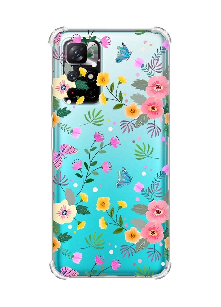 Чохол з потовщеними кутами на Xiaomi Redmi Note 11 4G Квітковий фон (принт 369) Creative (360674933)