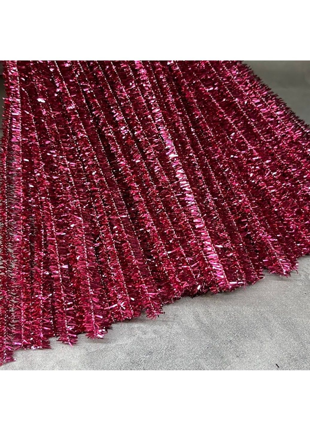 Синельний дріт (Пухнастий дріт), довжина 30 см, колір- малиновий 10 шт. No Brand (307830350)