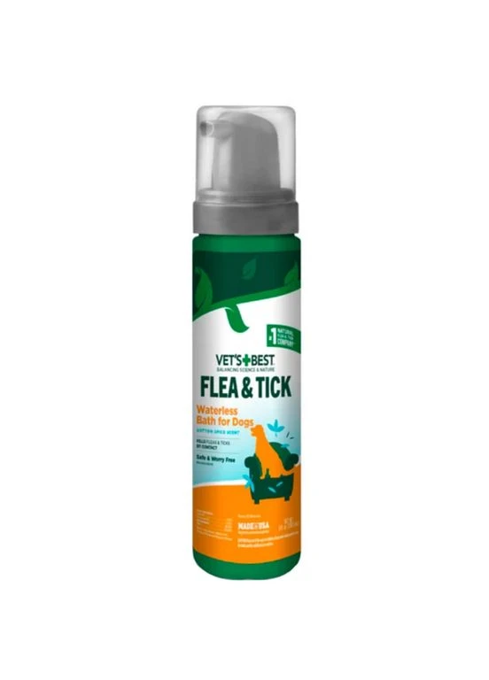 Пена от блох и клещей VET`S BEST Flea&Tick Waterless Dog Bath Cottonspice, с ароматом хлопка и специй, 236 мл (0010279001424) Vet's Best (357074781)