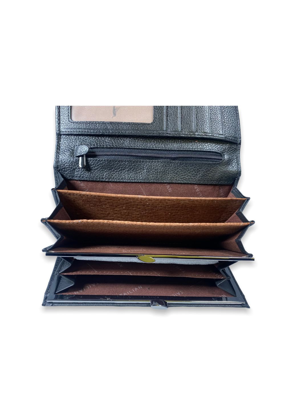 Жіночий гаманець Tailan шкіра чотири відділи для купюр 8 осередків для карт розмір:19*10*3 см чорний Tailian (268995048)