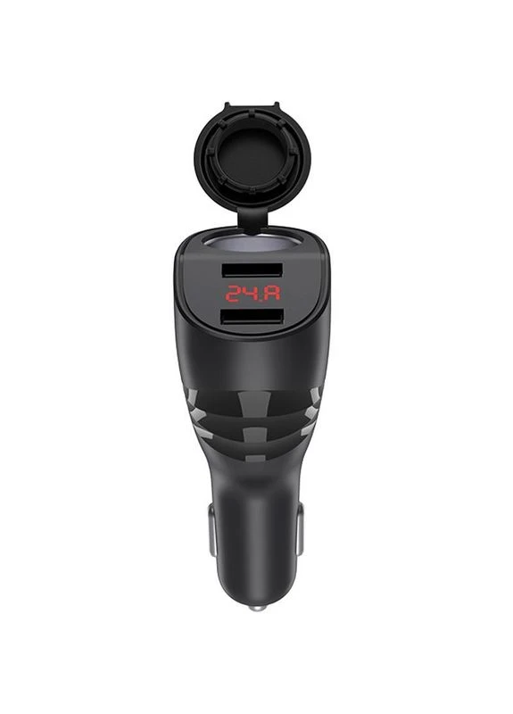 Автомобільний зарядний пристрій Z34 Display Black 3.1 A 2 USB + Cigarette Lighter Car Hoco (275866003)