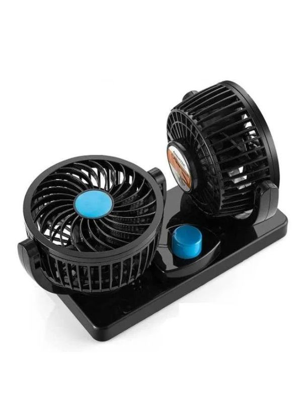 Двойной вентилятор Mitchell HX-T303 12V для автомобиля с регулятором скорости от прикуривателя черный (2104618533) No Brand (330578998)
