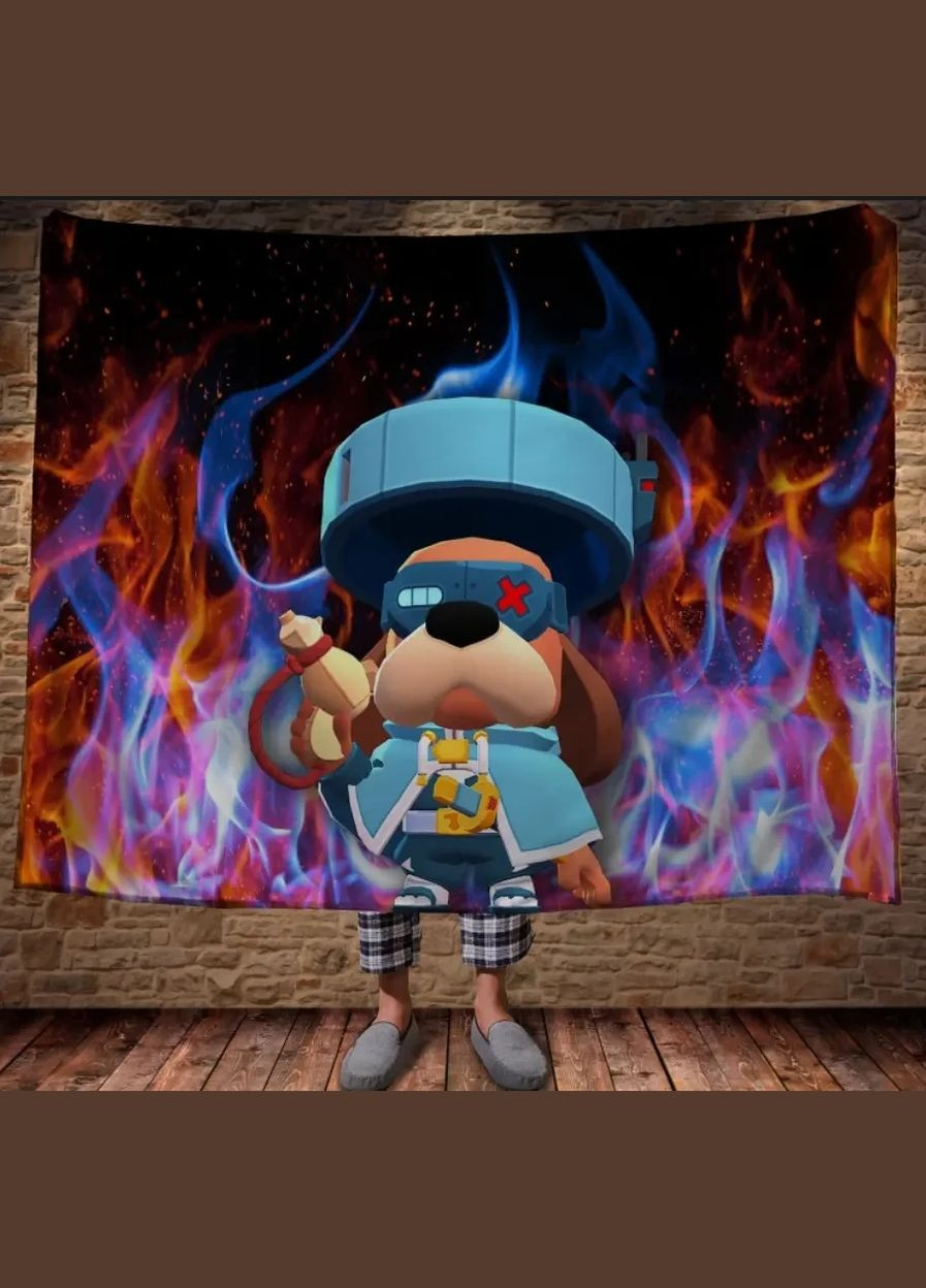 Плед з 3D принтом на тему: Ронін Гавс Бравл Старс. Gavs Перша Креативна мануфактура PERFECTUS Плед (301870236)