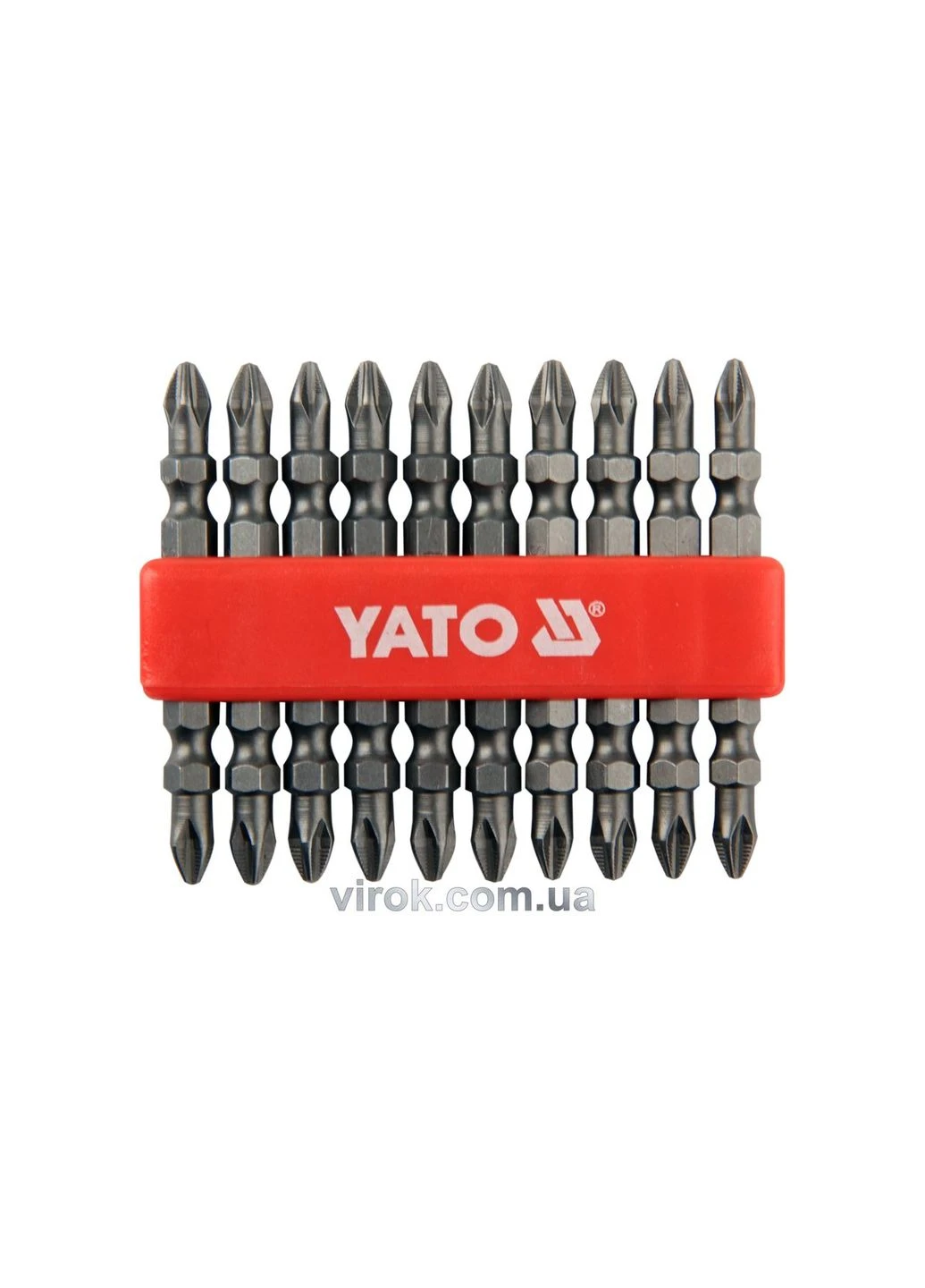 Насадка викруткова двостороння : Philips РН2 - PH2, L= 65 мм. 10 (Уп/Шт.) [25/100] YATO (392897782)