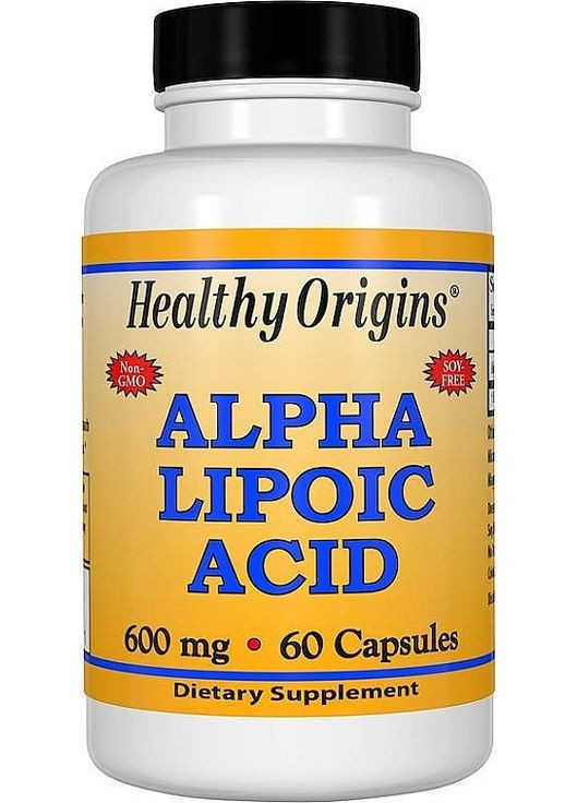 Альфа-ліпоєва кислота 600 mg Alpha Lipoic Acid 60шт (1515950-40445000) Healthy Origins (368648868)