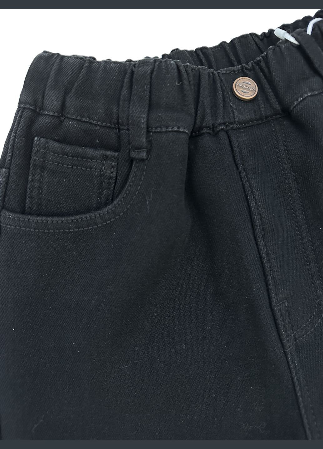 Утеплені широкі джинси-скейтери на флісі унісекс чорний Fashion Kids (314905880)