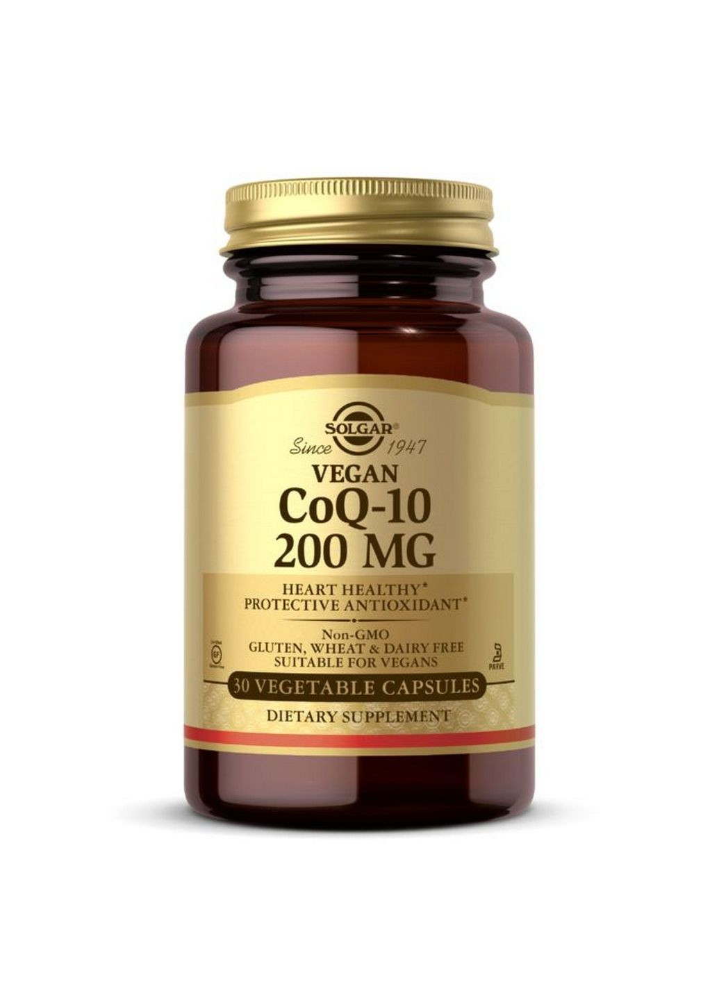 Натуральная добавка Vegetarian CoQ-10 200 mg, 30 вегакапсул Solgar (293339965)