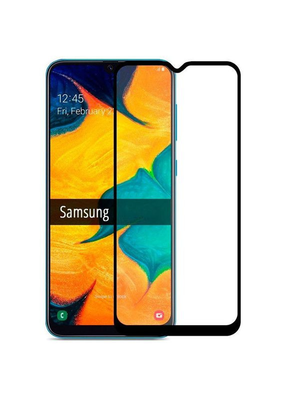 Стекло на экран для samsung a03s / самсунг a03s с черной рамкой и полной поклейкой Anti-Static Super-D No Brand (313441586)