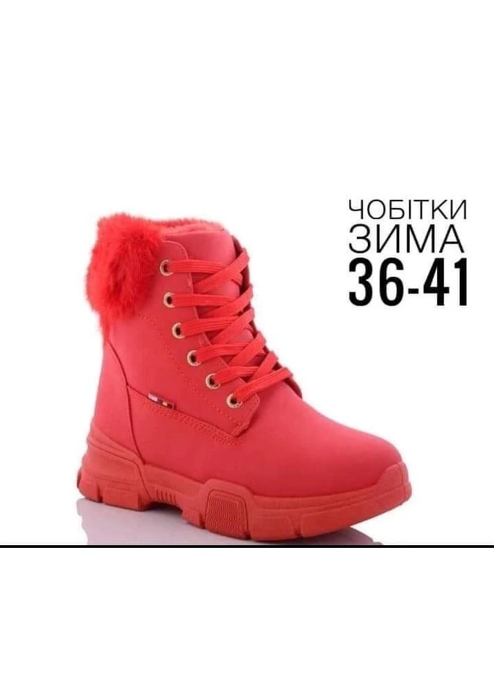Красные зимние ботинки, кроссовки No Brand