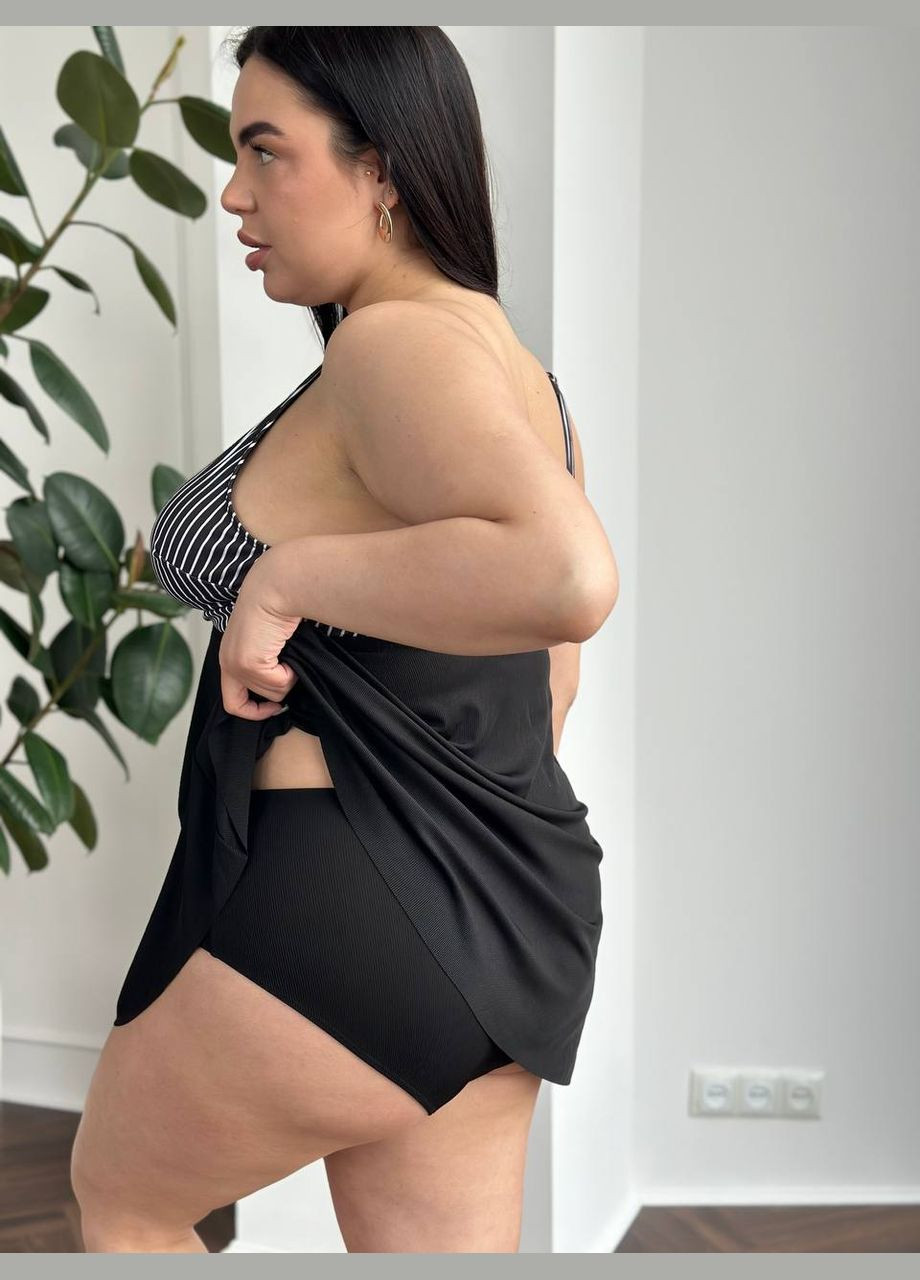 Черный летний стильный и удобный купальник танкини с шортиками. танкини, раздельный Vakko