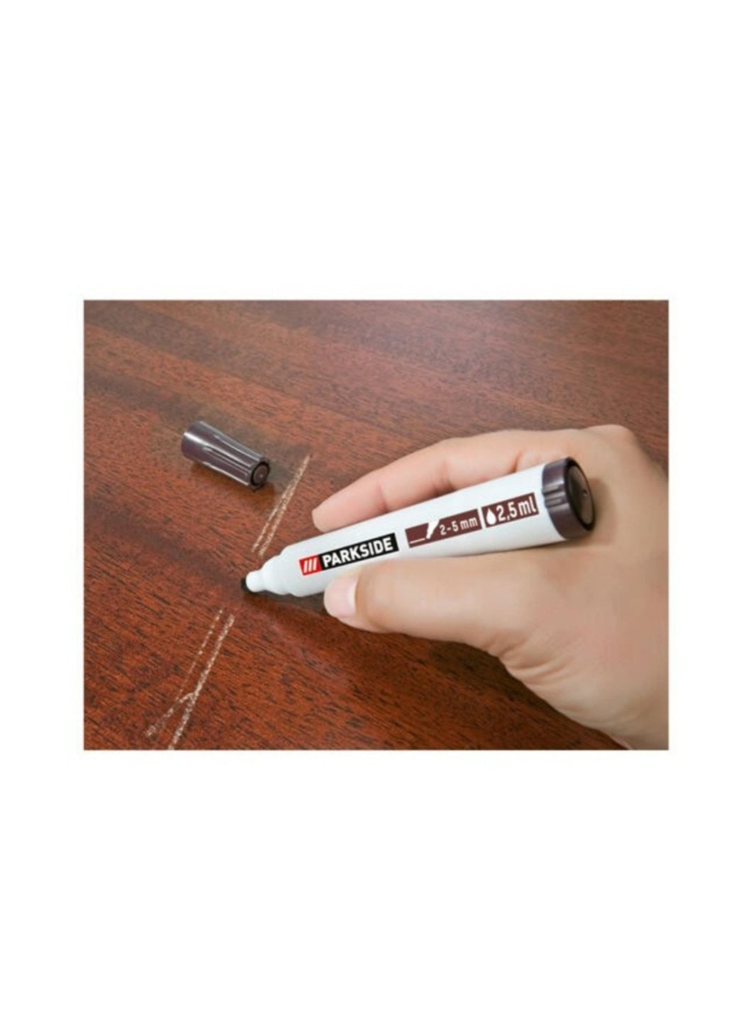 Маркер для реставрації меблів махагон для ремонту меблів, ламінації, червоне дерево, бордовий Parkside (308855953)