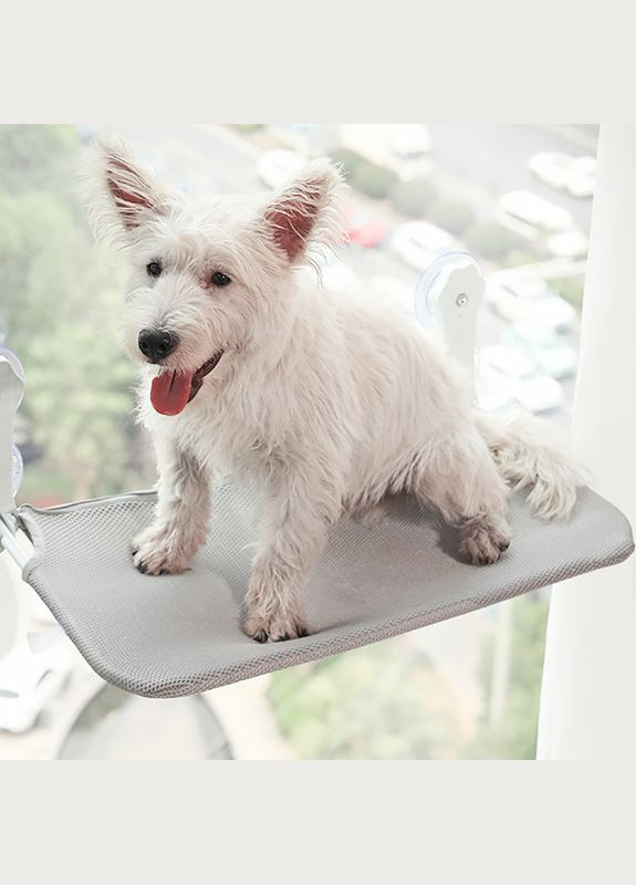 Оконная лежанка для кошек DT-890 на присосках Gray 30*60 см шт. Lesko (352011883)