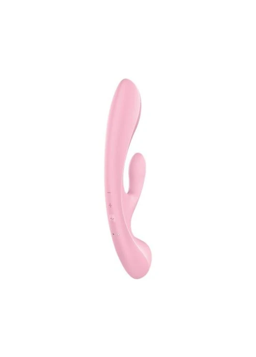 Двосторонній вібратор-кролик Triple Oh Pink (м'ята упаковка!!!) Satisfyer (397539664)