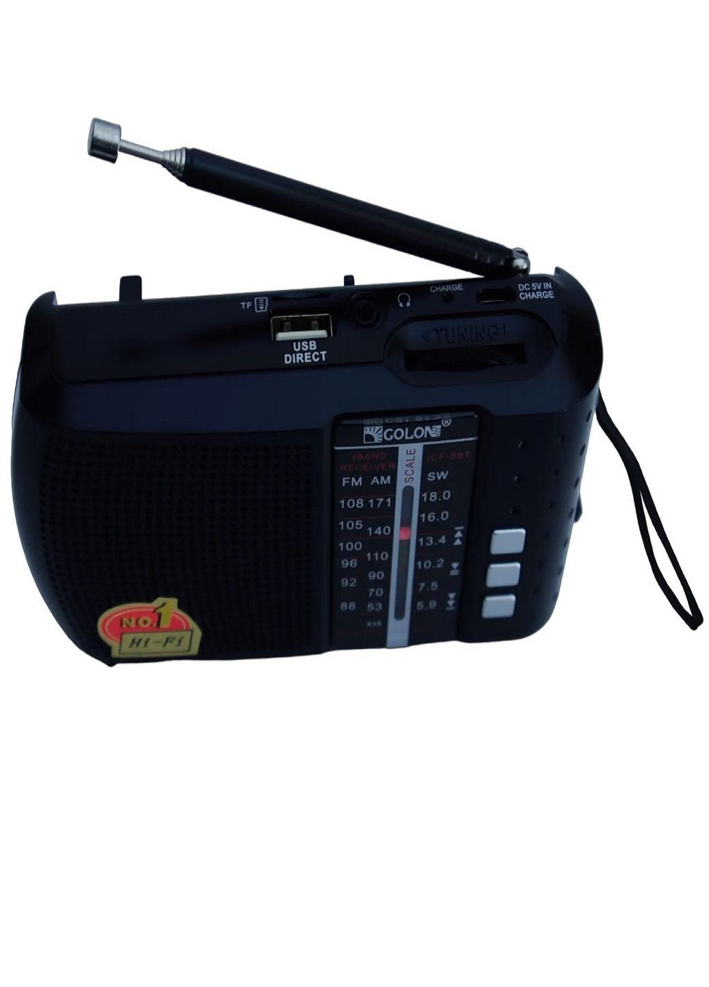 Радіоприймач портативний ICF-8 радіо на акумуляторі Чорний Golon (319204098)