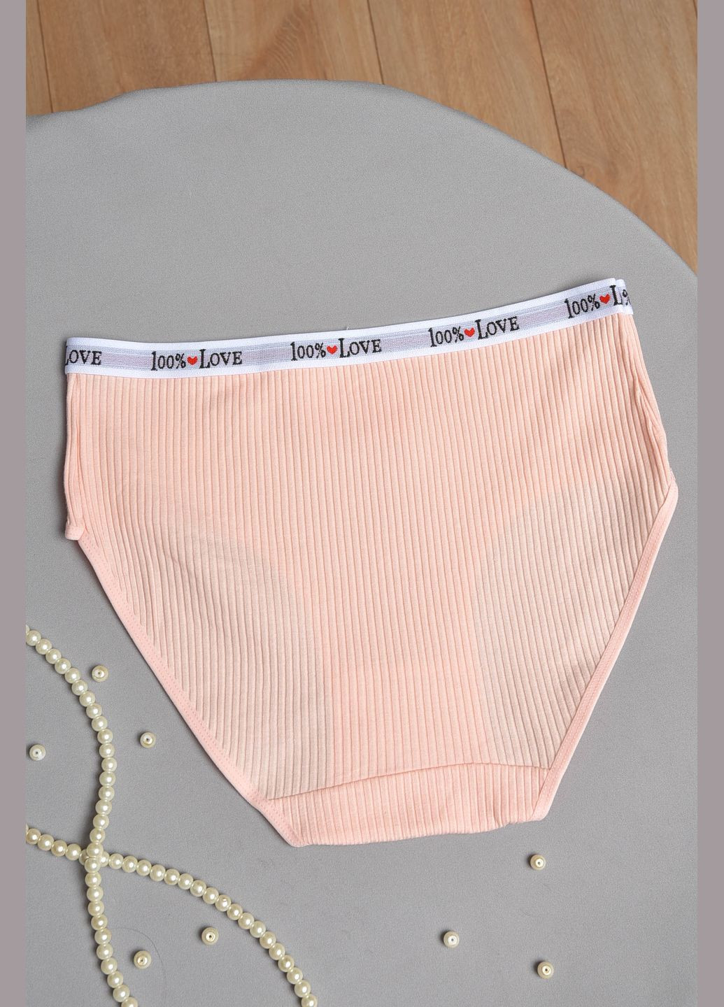 Трусы женские батальные светло-розового цвета Let's Shop (301000713)