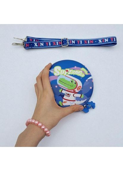 Сумочка круглая "Герой" 13 см (космонавт, синий) МІС (366238565)