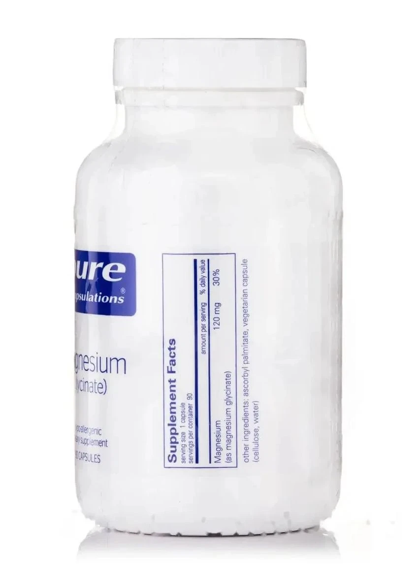 Магній Гліцинат (Magnesium Glycinate) 90 капсул Pure Encapsulations (361117029)