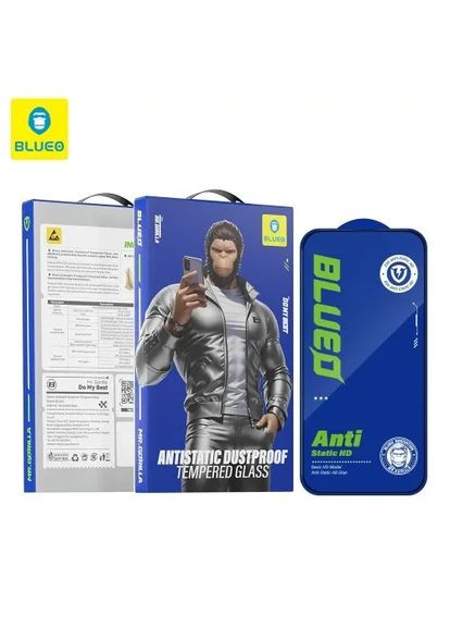 Защитное стекло Full Cover HD Glass Anti-Static PBJ1 for iPhone 17 Air черное Blueo (369618392)