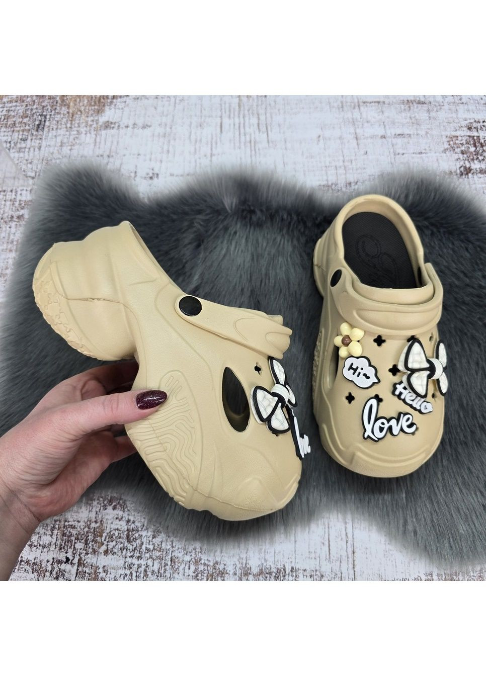 Кроксы женские на платформе Fashion (322236587)