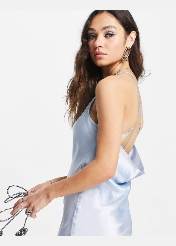 Блакитна сукня комбінація міди Topshop