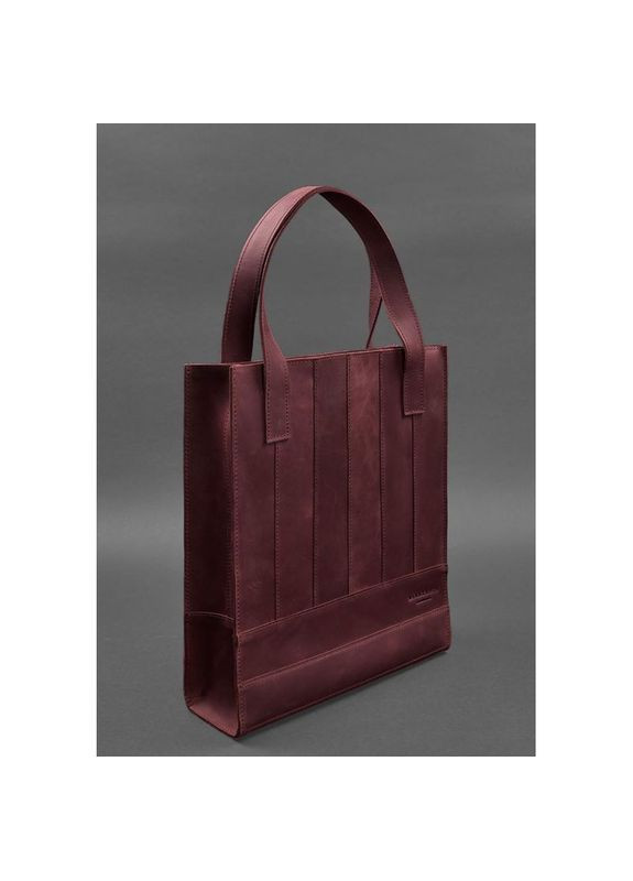 Шкіряна сумка жіноча через плече шоппер Бетсі бордова Crazy horse BlankNote (302007657)
