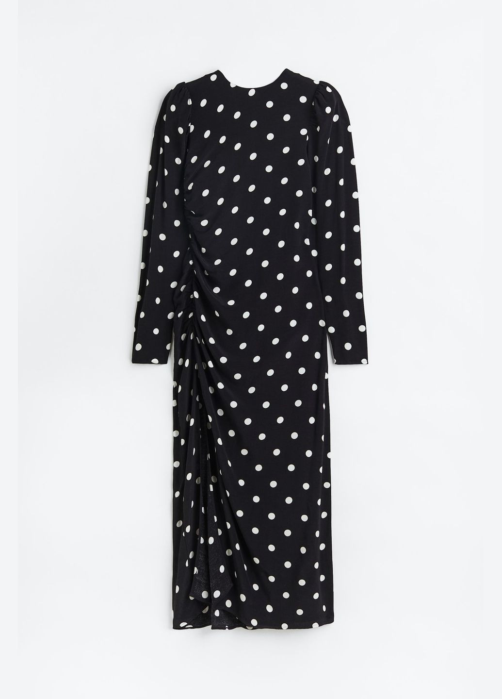 Черное повседневный платье H&M в горошек