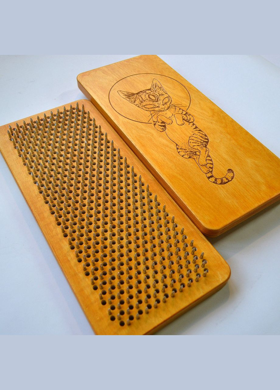 Дошка Садху (Sadhu) "Пізнання", дошка з цвяхами для йоги, крок 10мм. Оцинковані цвяхи No Brand (301482728)