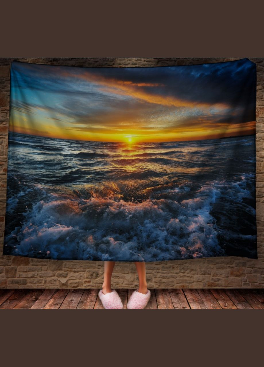 Плед з 3D принтом Захід сонця в морі Перша Креативна мануфактура PERFECTUS Плед (301869001)